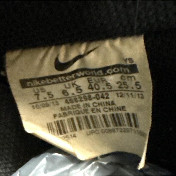 Nike Air Force 1 Low Black & Blue Sneakers Size 7.5 Mens - Picture 4 of 6